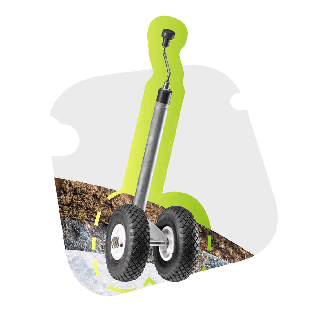 Easy Wheel in gebruik op zachte ondergrond