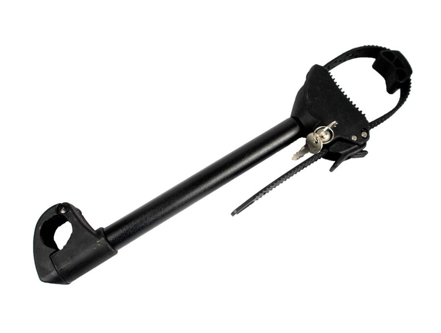 Flexibele framehouder met spanband lang, 

t.b.v. 30 mm U-beugel, zwart