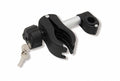 Framehouder afsluitbaar kort, t.b.v. 25 mm en 30 mm U-beugel, aluminium