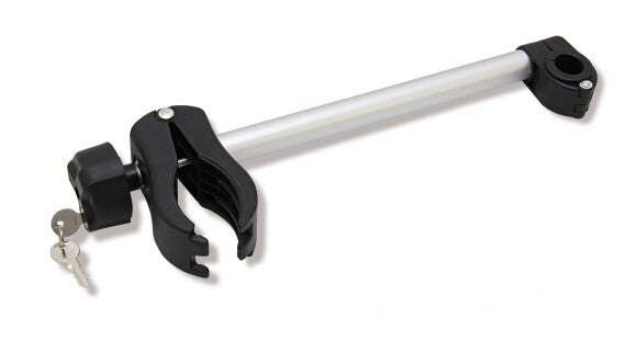 Framehouder afsluitbaar lang, t.b.v 25 mm en 30 mm U-beugel, aluminium