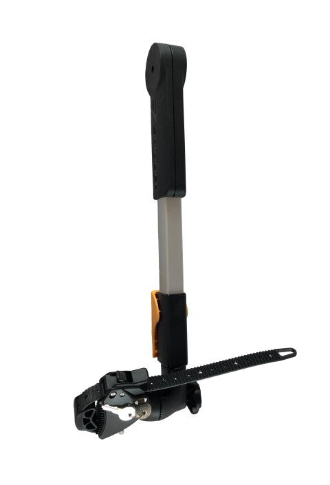 Framehouder arm incl. adapter met spanband, aluminium, rechts