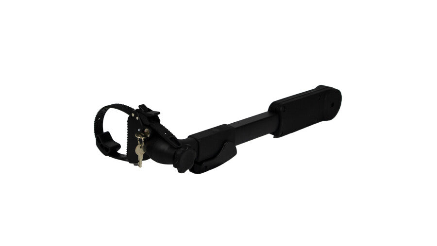Framehouder arm incl. adapter met spanband, zwart, links