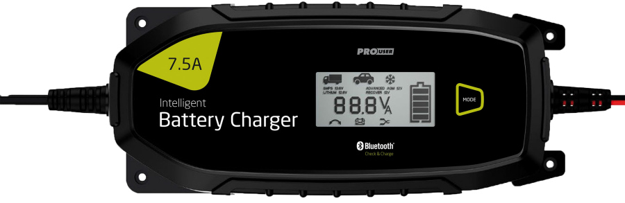 IBC7500B intelligente acculader met Bluetooth