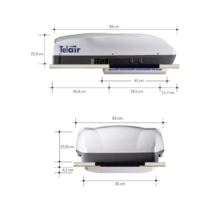 Telair Silent 3 5900H dakairco met warmtepomp - Barsema Recreatie Camper & Caravan Techniek